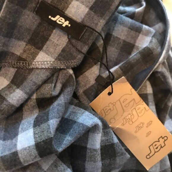 Checkered midi blue dress with tags - Picture 4 of 7